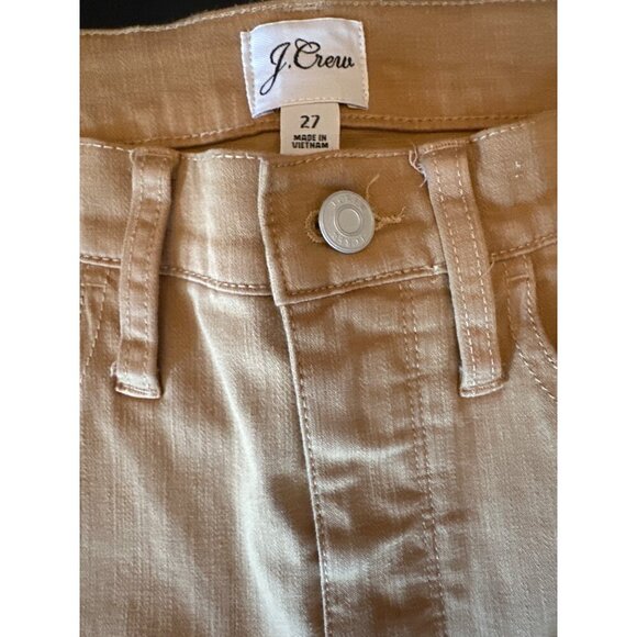 J.Crew Womens 9" Billie Demi Boot Crop Pants Size 27 Cotton Blend Beige - Picture 2 of 7